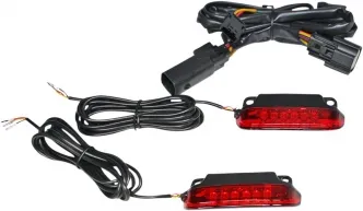 Custom Dynamics Saddlebag Rail L.E.D. Light Bars With Red Lens For Harley Davidson 2010-2013 Street Glide & Road Glide Custom Motorcycles (CD-LR-10-R)