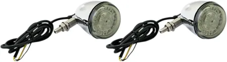 Custom Dynamics ECE Approved ProBEAM Ringz Turn Signals In Chrome With Amber/White L.E.D. For Universal Fitment (PB-UNV-ECE-AW-C)