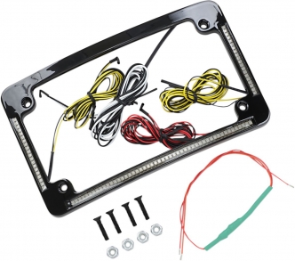Custom Dynamics All In One Curved License Plate Frame In Black Finish (TF05-B)