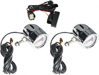 Custom Dynamics ProBEAM L.E.D. Halo Fog Lights In Chrome Finish For Harley Davidson 2010-2013 Street Glide & Road Glide Custom Motorcycles (PB-FOG-SS6-C)