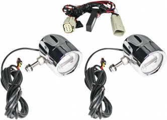Custom Dynamics ProBEAM L.E.D. Halo FOG Lights In Chrome Finish For Harley Davidson 2014-2020 Tri Glide & Freewheeler (PB-FOG-TKE-C)