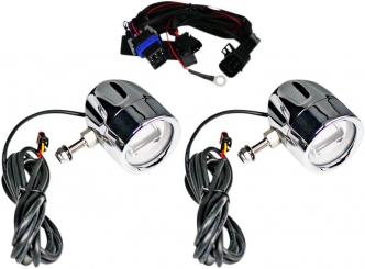 Custom Dynamics ProBEAM Universal Motorcycles L.E.D. Halo Fog Lights In Chrome Finish (PB-FOG-UNV-C)