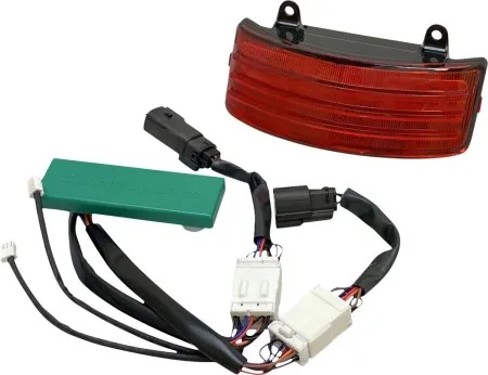 Custom Dynamics ProBEAM Dual Intensity L.E.D. TriBAR Fender Light With Red Lens For Harley Davidson 2010-2013 Street Glide & Road Glide Motorcycles (PB-TRI-2-RED)