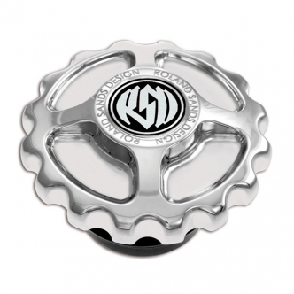 Roland Sands Design Gear Drive Gas Tank Cap in Chrome Finish For 1996-2020 HD With Screw in Gas Caps (0210-2006-CH)