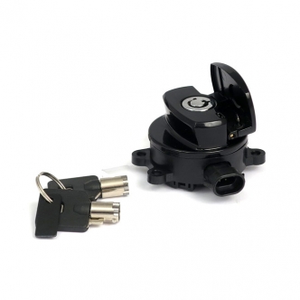 Doss Late Style Side Hinge Ignition Switch In Gloss Black For 2011-2019 Softail, Dyna, Touring & Trike Models  (ARM768215)