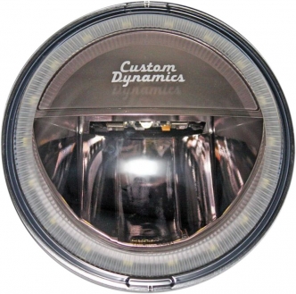 Custom Dynamics Truebeam 4.5 Inch Halo Passing Lights With Amber/White L.E.D. For Harley Davidson 2006-2013 Motorcycles (CDTB-45-H-B)