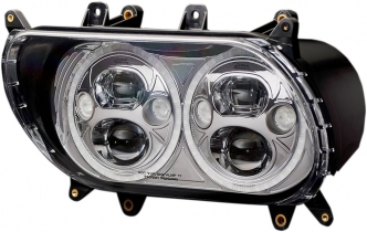 Custom Dynamics Trubeam L.E.D. Headlamp In Chrome Finish For Harley Davidson 2015-2020 Road Glide Motorcycles (CDTB-RG-15-C)