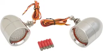 Custom Dynamics Dual Colour L.E.D. Bullet Marker Lights In Chrome Finish (CDBB-15)