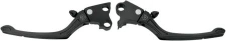 Roland Sands Design Regulator Adjustable Lever Set in Black Ops Finish For 1996-2017 B.T. (Excluding 2008-2017 FLT, 2015-2017 Softail), 1996-2003 XL (With Cable Operated Clutch) Models (0062-4006-SMB)