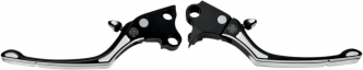 Roland Sands Design Regulator Adjustable Lever Set in Contrast Cut Finish For 1996-2017 B.T. (Excluding 2008-2017 FLT, 2015-2017 Softail), 1996-2003 XL (With Cable Operated Clutch) Models (0062-4006-BM)