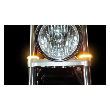 Custom Dynamics Truwrap Turn Signals With Amber/Amber L.E.D. For 43MM Forks (TW43AA)