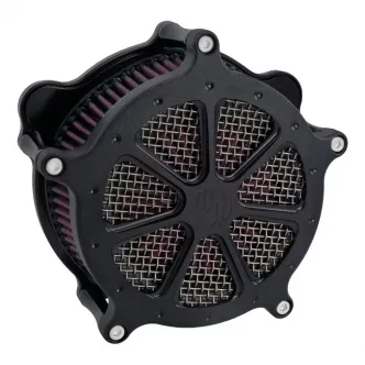 Roland Sands Design Venturi Air Cleaner 7 Spoke in Black Ops Finish For CV Carb 1993-2006 All Big Twin, Delphi Inj., 2001-2015 Softail, 2004-2017 Dyna (Excluding 2017 FXDLS), 2002-2007 FLT/Touring Models (0206-2003-SMB)
