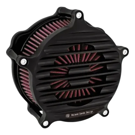 Roland Sands Design Venturi Air Cleaner Nostalgia in Black Ops Finish For 2016-2017 Softail, 2017 FXDLS, 2008-2016 Touring, Trike (E-Throttle) Models (0206-2072-SMB)