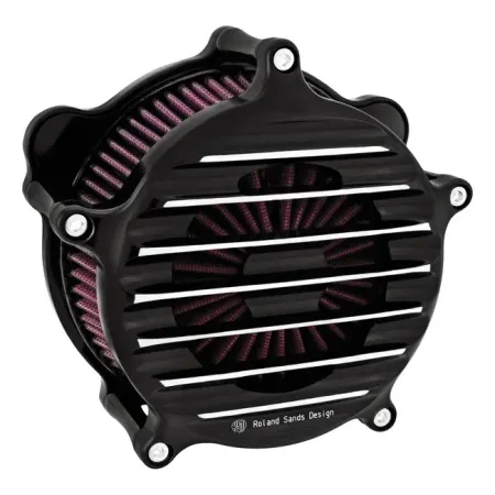 Roland Sands Design Venturi Air Cleaner Nostalgia in Contrast Cut Finish For CV Carb, 1993-2006 All B.T., Delphi Inj., 2001-2015 Softail., 2004-2017 Dyna (Excluding 2017 FXDLS), 2002-2007 FLT/Touring Models (0206-2071-BH)