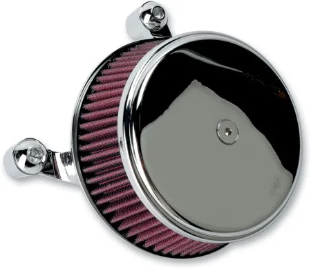 Arlen Ness Smooth Stage 1 Big Sucker Air Cleaner Kit In Chrome Finish With Pre-Oiled Filter For Harley Davidson 1999-2001 FLT Models (18-323)