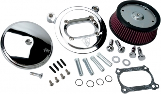 Arlen Ness Smooth Stage 1 Big Sucker Air Cleaner Kit In Chrome Finish With Pre-Oiled Filter For Harley Davidson 1999-2001 FLT Models (18-323)