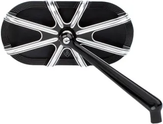 Arlen Ness 10-Gauge Caged Right Mirror in Black Finish (13-162)