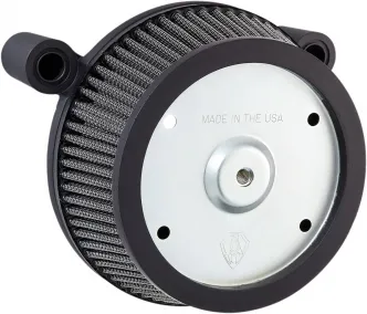 Arlen Ness Big Sucker Stage 1 Air Cleaner Kit With Black Backing Plate & Synthetic Filter For Harley Davidson 2008-2016 FLT, 2016-2017 FLST & FXDLS (50-570)