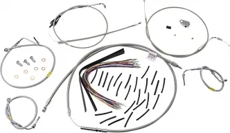 Burly Brand 13 Inch Bag Bar Control Kit in Stainless Steel Finish For 2000-2006 Touring Cruise Models (B30-1296)