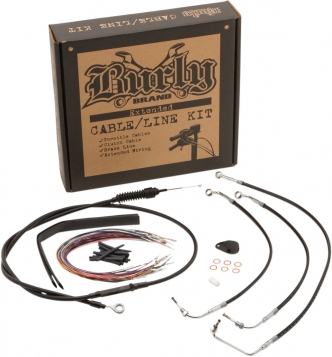Burly Brand 13 Inch Apehanger Cable/Line Kit in Black Finish For 2017-2020 FLHT/CU/K/KL, FLHX/S With ABS Models (B30-1234)