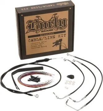 Burly Brand 13 Inch Apehanger Cable/Line Kit in Black Finish For 2017-2020 FLHT/CU/K/KL, FLHX/S With ABS Models (B30-1234)