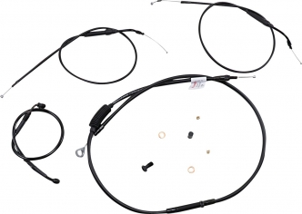 Burly Brand 8 Inch Cable Line Kit in Black Finish For 2014-2022 XL Sportster ABS & Dual Disc Models (B30-1272)
