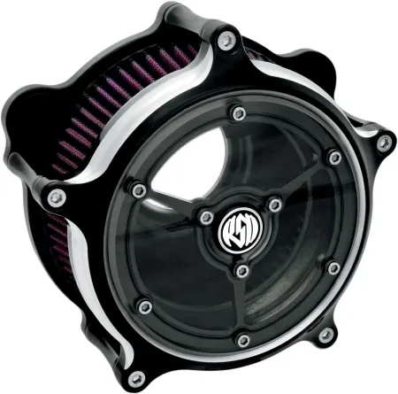 Roland Sands Design Clarity Air Cleaner Kit In Contrast Cut Finish For Harley Davidson 2018-2023 Softail, 2017-2023 Touring & 2017-2023 Trike Models (0206-2143-BM)