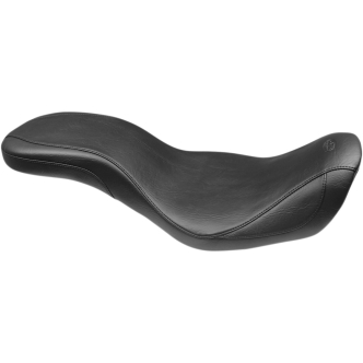 Mustang Super Tripper Smooth 2-Up Seat in Black For 2014-2017 Dyna Fat Bob Models (75986)