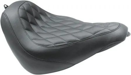 Mustang Wide Tripper Diamond Stitch Solo Seat in Black For 2018-2021 Softail Slim Models (83047)