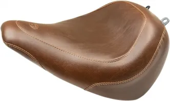 Mustang Wide Tripper Smooth Solo Seat in Brown For 2018-2023 Softail Breakout Models (83056)