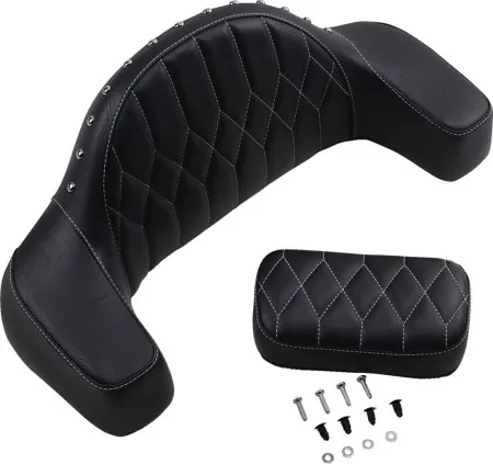 Mustang Passenger Backrest In Black For Indian 2014-2021 Chieftain, Chief Classic, Dark Horse, Roadmaster, Springfield & Vintage Models (76022WT)