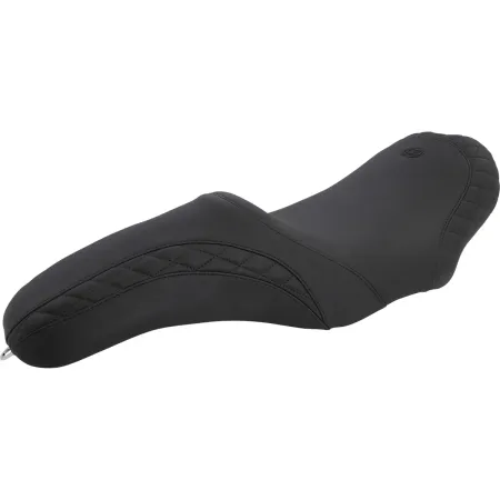 Mustang Tripper Fastback Diamond Stitch 2-Up Seat in Black For 2008-2023 Touring Models (75269)