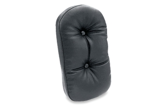 Mustang Vinyl Pillow Sissy Bar Pad in Black For HD Medallion Style Sissy Bar Upright Without Welded Centre Piece (79038)