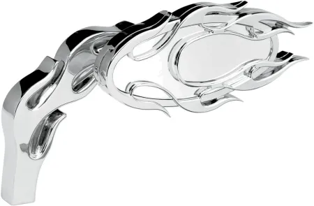 Arlen Ness Flamed Right Mirror in Chrome Finish (13-071)