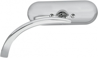 Arlen Ness Mini Oval Left Side Mirror in Chrome Finish (13-406)