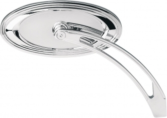Arlen Ness Die-Cast Oval Stepped Mirror in Chrome Finish (13-044)