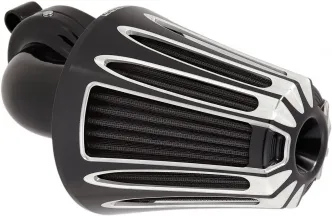 Arlen Ness Deep Cut Monster Sucker Air Cleaner In Black Finish For Harley Davidson 1999-2017 Twin Cam (Exc. E-Throttle & 99-01 FLT) (81-004)