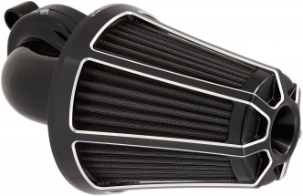 Arlen Ness Beveled Monster Sucker Air Cleaner in Black Finish For 2016-2017 Softail, 2017 FXDLS, 2008-2016 Touring, Trike (E-Throttle) Models (81-008)