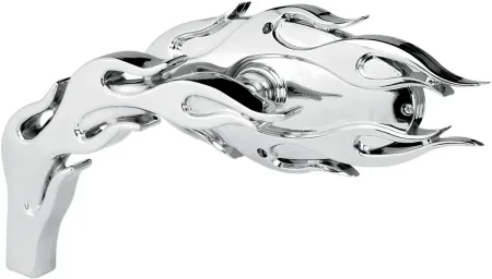 Arlen Ness Flamed Left Mirror in Chrome Finish (13-070)