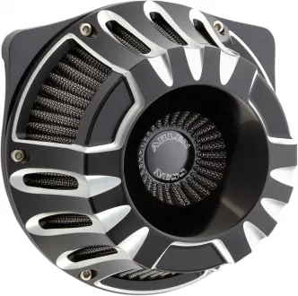 Arlen Ness Deep Cut Inverted Air Cleaner Kit In Black Finish For Harley Davidson 2018-2023 Softail & 2017-2023 Touring Models (18-917)