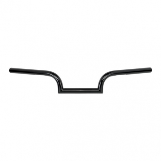 Biltwell Mustache 1 Inch Slotted Handlebars In Black Finish For 1982-2023 Harley Davidson Models (Excl. 08-23 E-Throttle) (6013-2016) 
