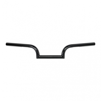 Biltwell Mustache 1 Inch Slotted Handlebars In Black Finish For 1982-2023 Harley Davidson Models (Excl. 08-23 E-Throttle) (6013-2016) 