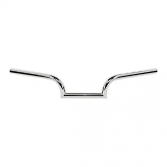 Biltwell Mustache 1 Inch Slotted Handlebars In Chrome Finish For 1982-2023 Harley Davidson Models (Excl. 08-23 E-Throttle) (6013-1056) 
