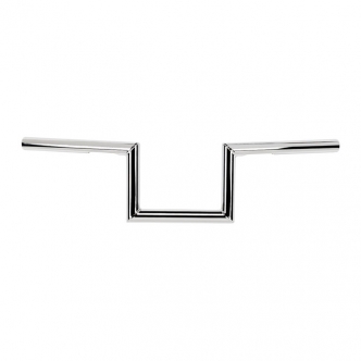 Biltwell Zed 1 Inch Slotted Handlebars In Chrome Finish For 1982-2023 Harley Davidson Models (Excl. 08-23 E-Throttle) (6010-1056)