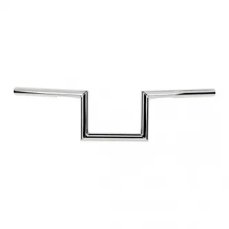 Biltwell Zed 1 Inch Slotted Handlebars In Chrome Finish For  1982-2022 Harley Davidson Models (Excl. All E-Throttle) (6010-1056)