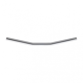 Biltwell Zero Drag 1 Inch x 24 Inch Narrow Style Slotted Handlebars In Chrome Finish For 1982-2023 Harley Davidson Models (Excl. 08-23 E-Throttle) (6017-1056) 