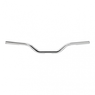 Biltwell Tracker Mid O/S TBW Handlebars In Chrome Finish For Harley Davidson 2008-2023 Touring, 2016-2023 Softail & 2016-2017 Dyna Low Rider S (6308-1055)