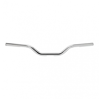 Biltwell Tracker Mid O/S Slotted Handlebars In Chrome Finish For 1982-2023 Harley Davidson Models (Excl. 08-23 E-Throttle) (6308-1053)