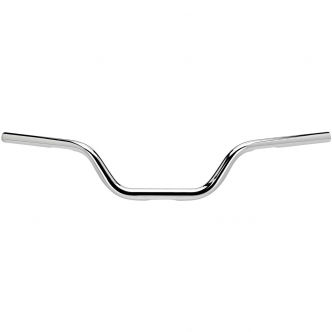 Biltwell Tracker High O/S Slotted Handlebars In Chrome Finish For 1982-2023 Harley Davidson Models (Excl. 08-23 E-Throttle) (6309-1053)