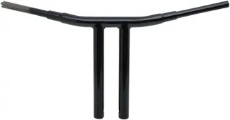Drag Specialties 14 Inch Big Buffalo 1 1/2 Inch T-Bar In Gloss Black For Harley Davidson Models With Or Without E-Throttle (0601-4322)